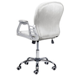 Beliani Desk Chair Princess Velvet Light Grey - thumbnail 7