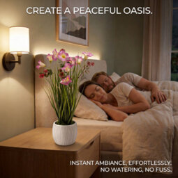 Crystals 50Cm Modern Faux Artificial Morning Glory Plantsplants In Pot Silk Flowers - thumbnail 5