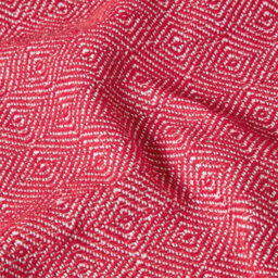 Homescapes Malda Red & White Cotton Throw With Tassels 225 X 255 Cm - thumbnail 3