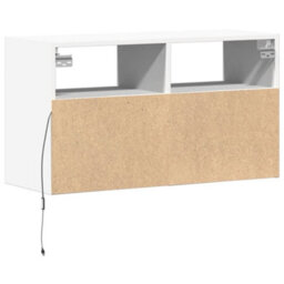 Berkfield Tv Wall Cabinet With Led Lights White 80X31X45 Cm - thumbnail 8