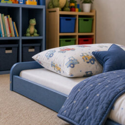 Strictly Beds and Bunks Leon Blue Montessori Pine Low Floor Bed, 3Ft Single - thumbnail 2