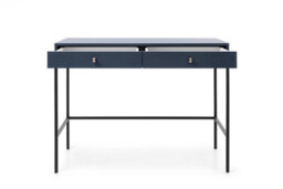 Arte Mono Contemporary Dressing Table Computer Desk 2 Drawers Navy (H)780mm (W)1040mm (D)500mm - thumbnail 2