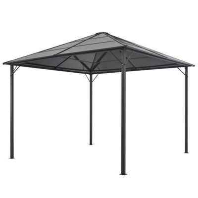 Berkfield Gazebo With Roof Aluminium 3X3 M Black - image 1