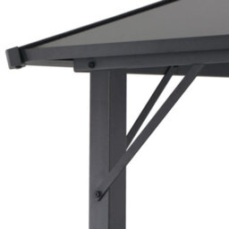 Berkfield Gazebo With Roof Aluminium 3X3 M Black - thumbnail 4