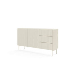 Arte Muti Sideboard Cabinet 147 Cm In Cashmere - Warm Textured Storage With Seamless Drawer Access - thumbnail 1