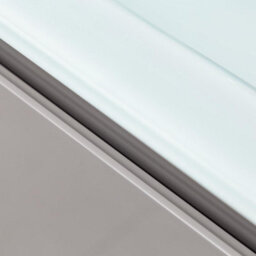 Plum&clay Marvel Gloss Light Grey Wall Hung Bathroom Vanity Unit With White Glass Basin (W)600mm - thumbnail 9