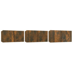 Berkfield Classic 5 Piece Tv Cabinet Set Smoked Oak Engineered Wood - thumbnail 5