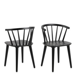 Furniture To Go Ida Dining Chair In Black Set Of 2 - thumbnail 1