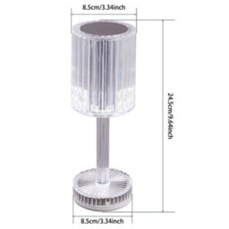 Thehotsale Cylindrical Lampshade Three-Tone Color Transparent Dimmable Table Lamp Bedside Lighting Decor For Bedroom - thumbnail 9