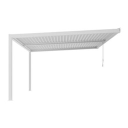 Agadon Aluminium Pergola Shading System 400 X 400 Cm White Wall Mounted - thumbnail 4