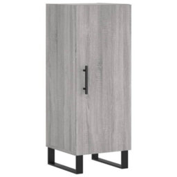 Berkfield Highboard Grey Sonoma 34.5X34X180 Cm Engineered Wood - thumbnail 7