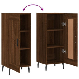 Berkfield Sideboard Brown Oak 34.5X34X90 Cm Engineered Wood - thumbnail 9