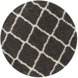 The Rugs Moroccan Shaggy Rugs And Runners Soft  High Pile Dark Grey And Ivory Living Room Kitchen Hallway 740 - thumbnail 1