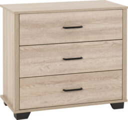Seconique Oliver 3 Drawer Chest Light Oak Effect - thumbnail 1