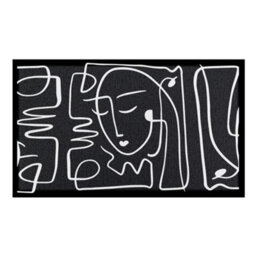 Native Natural Face Lines Abstract Indoor & Outdoor Doormat - 70X40Cm - thumbnail 2