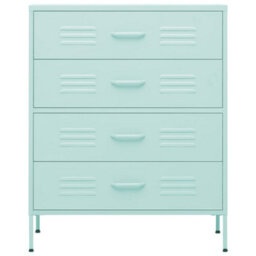 Vidaxl Chest Of Drawers Mint 80X35X101.5 Cm Steel Chests Of Drawers - thumbnail 3