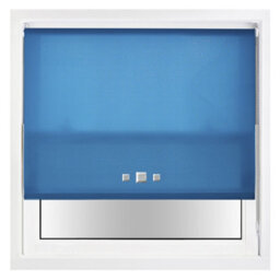 Furnished Trimmable Roller Blind With Triple Square Eyelets And Metal Fittings - Teal Daylight Shade (W)210Cm X (L)165Cm - thumbnail 2