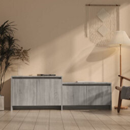 Berkfield Durable Tv Cabinet Grey Sonoma 146.5X35X50 Cm Engineered Wood - thumbnail 2