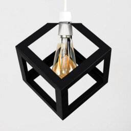 Valuelights Eschor Black Ceiling Pendant Shade And B22 Pear Led 4W Warm White 2700K Bulb - thumbnail 4