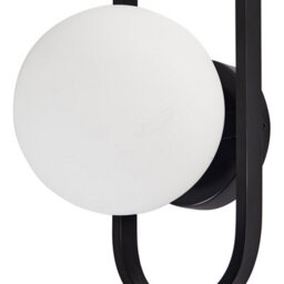 Beliani Black Oval Wall Lamp, Opaque Glass, 15 X 18 X 40 Cm - thumbnail 5
