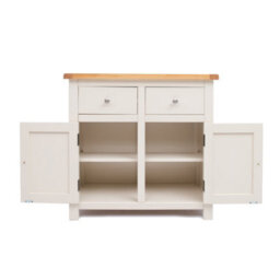 Cabinet Bits Maggiori Off White 2 Drawer 2 Door Sideboard Chrome Knob - thumbnail 4