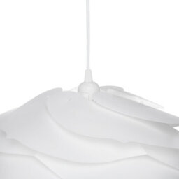 Beliani Pendant White Flower Shade - 1-Light Modern Sculptural Ceiling Pendant, W41 X D41 X H113Cm - thumbnail 3