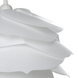Beliani Pendant White Flower Shade - 1-Light Modern Sculptural Ceiling Pendant, W41 X D41 X H113Cm - thumbnail 4