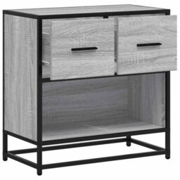 Berkfield Bedside Cabinet Grey Sonoma 60X31X60 Cm Engineered Wood And Metal - thumbnail 8