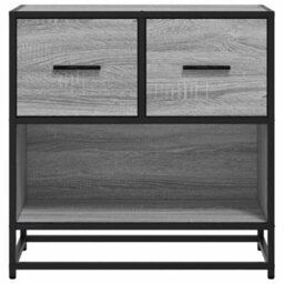 Berkfield Bedside Cabinet Grey Sonoma 60X31X60 Cm Engineered Wood And Metal - thumbnail 5