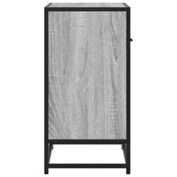 Berkfield Bedside Cabinet Grey Sonoma 60X31X60 Cm Engineered Wood And Metal - thumbnail 6