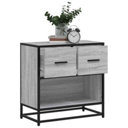 Berkfield Bedside Cabinet Grey Sonoma 60X31X60 Cm Engineered Wood And Metal