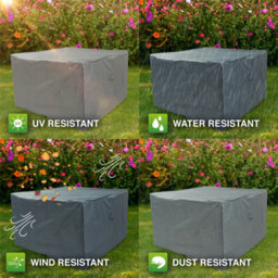 Woodside Waterproof Heavy Duty Protective Outdoor Rattan Cube Dining Set Cover - thumbnail 9