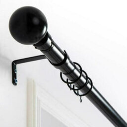 Ameha Plain Metal Adjustable Curtain Pole,70-120 Cm Extendable Curtain Rod, Matte Black Ball 60mm Classic Finials - thumbnail 7