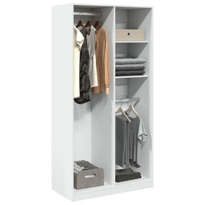Vidaxl Wardrobe White 100X50X200 Cm Engineered Wood - image 1