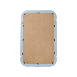 Sweeek - Rectangular Mirror With Wood Decor Light Blue 106X36X7 Cm - Volt - thumbnail 3