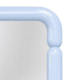 Sweeek - Rectangular Mirror With Wood Decor Light Blue 106X36X7 Cm - Volt - thumbnail 2