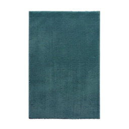 Melrose Plain Denim Blue Anti Slip Washable Medium Area Rug Mat 150/200 - thumbnail 4