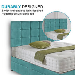 Dining Tables Rio Matching Headboard Divan Set, 2 Drawer On Same Side With Sprung 1500 Comfort Mattress - King - thumbnail 3