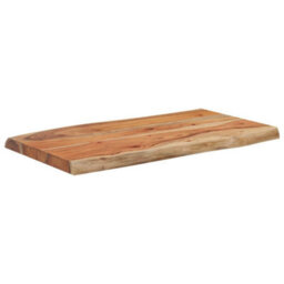 Berkfield Table Top 70X40X2.5 Cm Rectangular Solid Wood Acacia Live Edge - thumbnail 2