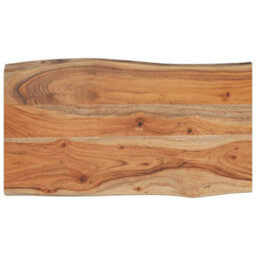 Berkfield Table Top 70X40X2.5 Cm Rectangular Solid Wood Acacia Live Edge - thumbnail 3