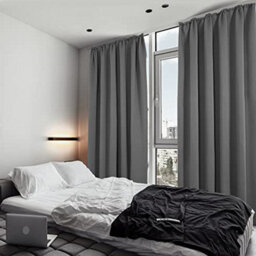 Deconovo Thermal Insulated Curtains Blackout Curtains Pencil Pleat Curtains For Baby Nursery W55 X L54 Inch Light Grey 2 Panels - thumbnail 4