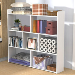 7 Cubes Storage Unit Bookcase Wooden Storage Cabinets Book Shelf Shelves Decor - thumbnail 1