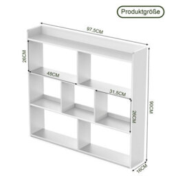 7 Cubes Storage Unit Bookcase Wooden Storage Cabinets Book Shelf Shelves Decor - thumbnail 2