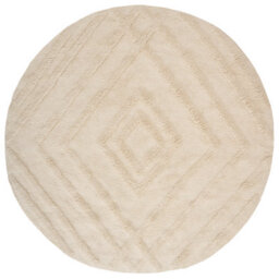 Beliani Kids Rug Turtuk  Light Beige 160 Cm Cotton - thumbnail 1
