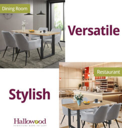Hallowood Furniture Cullompton Large Dining Table With Live Edge Effect And 4 Grey Fabric Arm Chair - thumbnail 6