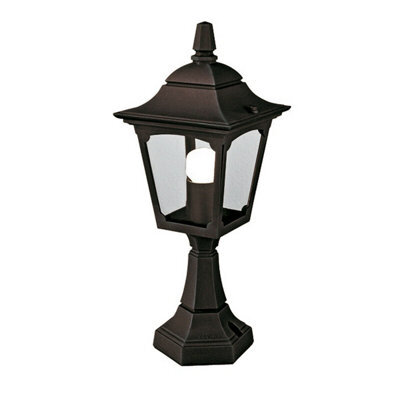 Stylish Outdoor Ip44 Black Led Wall And Ground Pedestal Lamp With E27 Socket - image 1