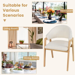 Costway Modern Dining Chair Set Of 2 Kitchen Chair With Padded Seat - thumbnail 9