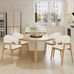 Costway Modern Dining Chair Set Of 2 Kitchen Chair With Padded Seat - thumbnail 3