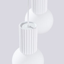 Sollux Lighting Halo Aluminum/glass White 2 Lights Modern Pendant Lamps - thumbnail 6