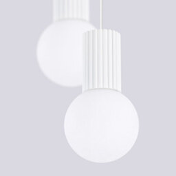 Sollux Lighting Halo Aluminum/glass White 2 Lights Modern Pendant Lamps - thumbnail 5